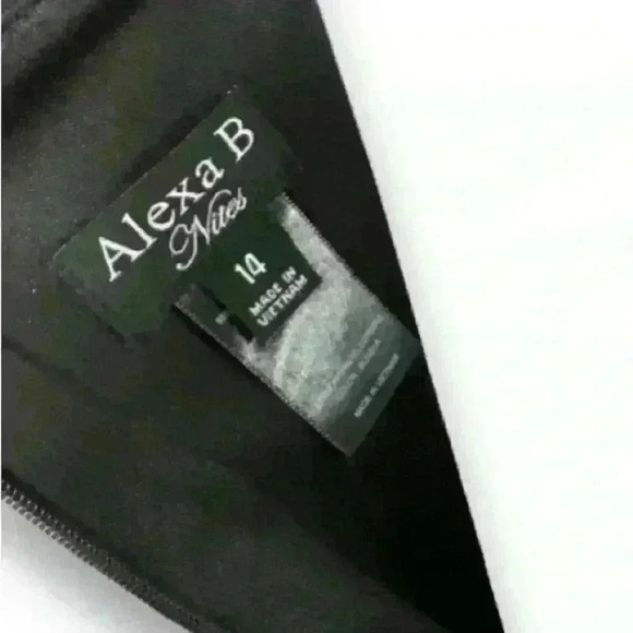 Alexa B Nite Women’s Black Mermaid Style Dress Size 14W NWT - Picture 5 of 6